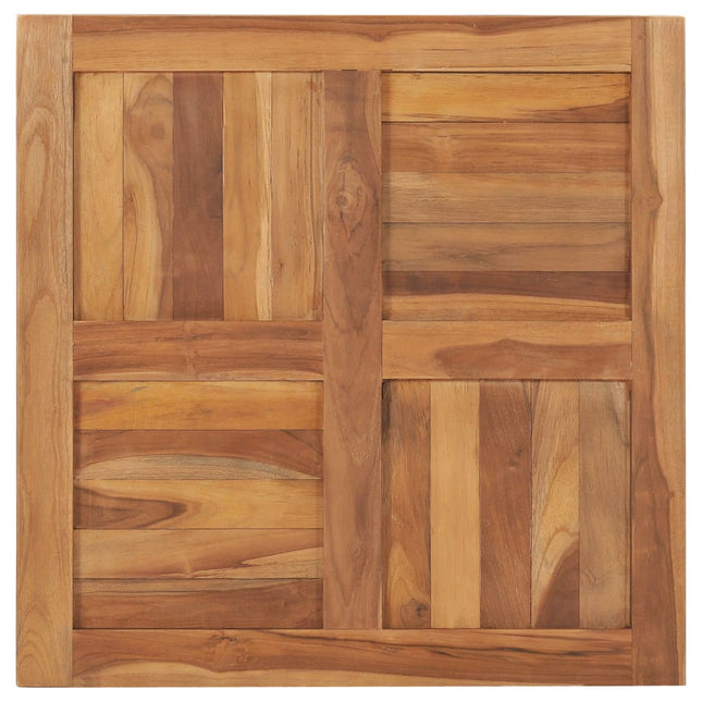Piano del Tavolo in Legno Massello di Teak 70x70x2,5 cm