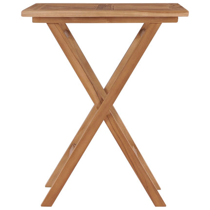 Tavolo da Giardino Pieghevole 60x60x75 cm in Massello di Teak