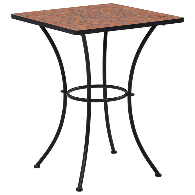 Set BistrÃƒÂ² 3 pz con Mosaico in Ceramica Terracotta