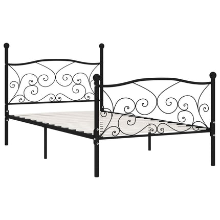 Giroletto con Doghe Nero in Metallo 100x200 cm