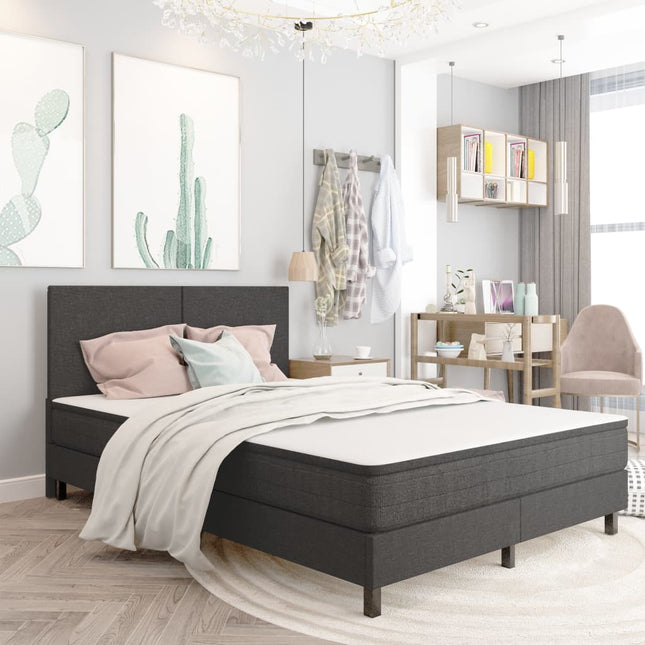 Testiera Letto Grigio Scuro in Tessuto 160x200 cm