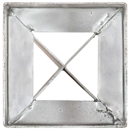Picchetti di Terra 12 pz Argento 10x10x91 cm in Acciaio Zincato