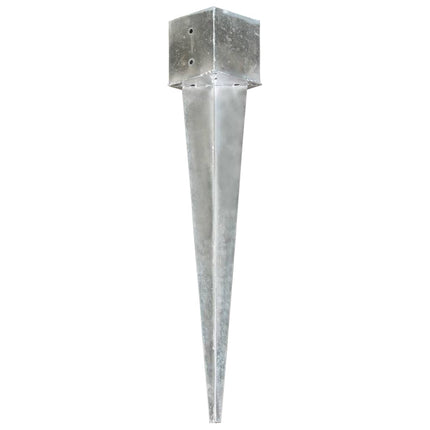 Picchetti di Terra 2 pz Argento 14x14x91 cm in Acciaio Zincato