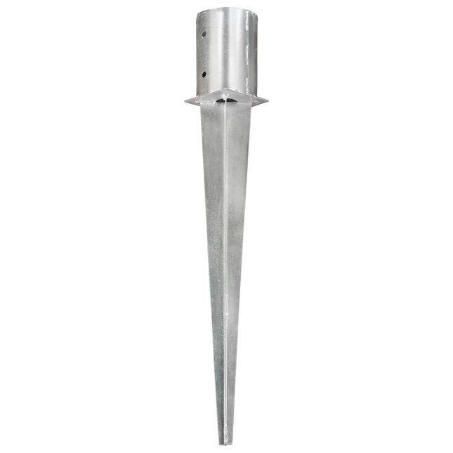 Picchetti di Terra 6 pz Argento 10x76 cm in Acciaio Zincato