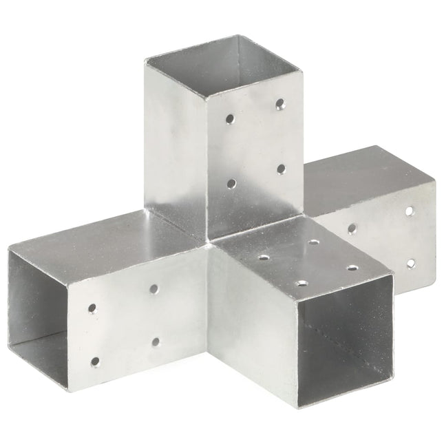Connettore per Pali a Forma di X in Metallo Zincato 71x71 mm