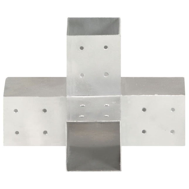 Connettore per Pali a Forma di X in Metallo Zincato 81x81 mm