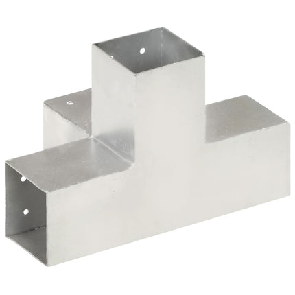 Connettori per Pali a Forma di X 4 pz Metallo Zincato 81x81 mm