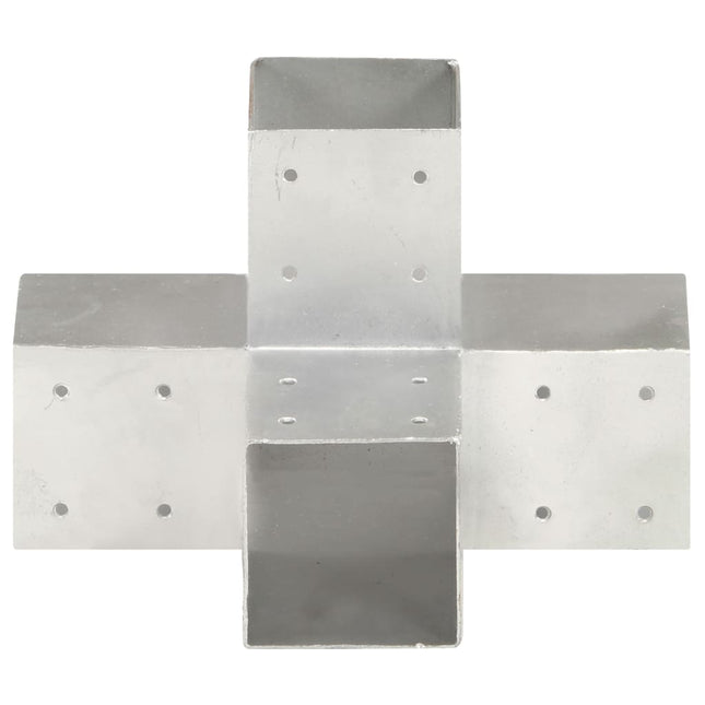 Connettore per Pali a Forma di X in Metallo Zincato 91x91 mm