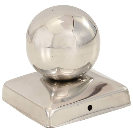 Tappi per Pali 6 pz EstremitÃƒÂ  a Globo in Acciaio Inox 71x71 mm