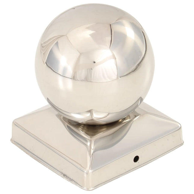 Tappi per Pali 6 pz EstremitÃƒÂ  a Globo in Acciaio Inox 91x91 mm