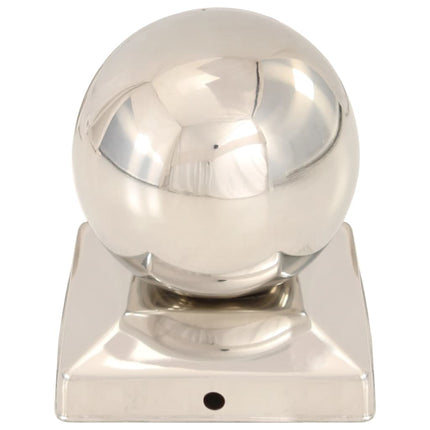Tappi per Pali 6 pz EstremitÃƒÂ  a Globo in Acciaio Inox 91x91 mm