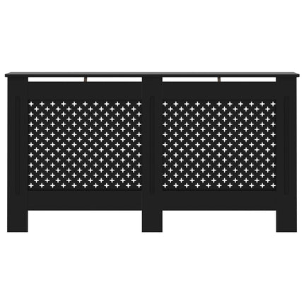 Copertura per Radiatore Nera 152x19x81 cm in MDF
