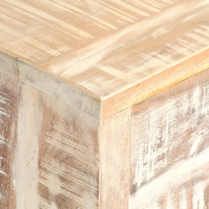 Credenza Bianca 73x30x75 cm in Legno Massello di Acacia