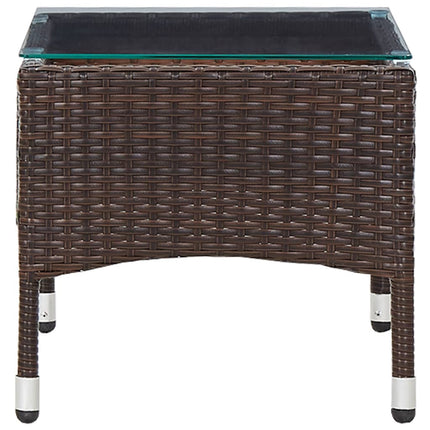 Tavolino da CaffÃƒÂ¨ Marrone 60x40x36 cm in Polyrattan