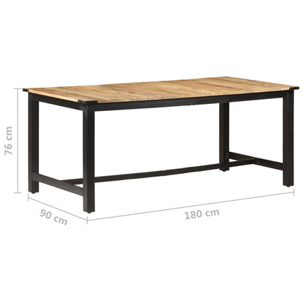 Tavolo da Pranzo 180x90x76 cm Legno Massello di Mango Grezzo