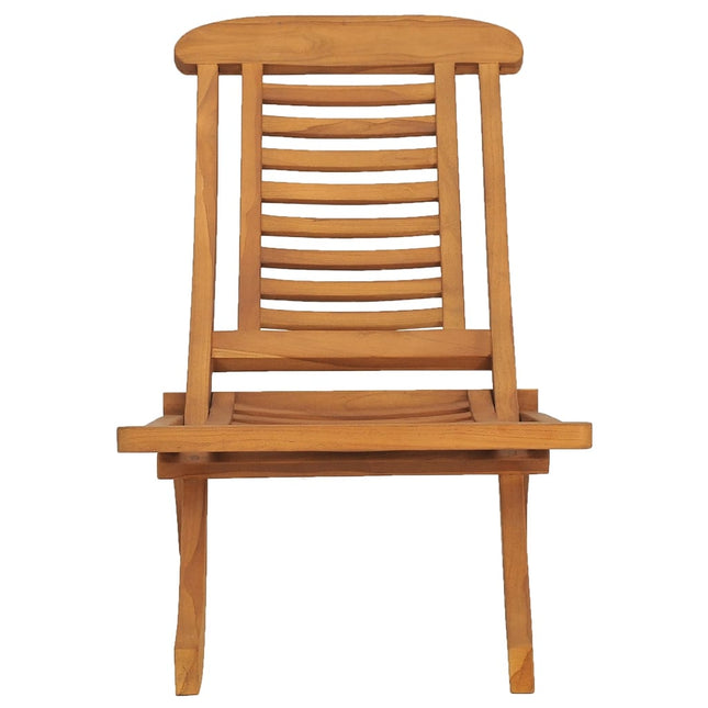 Sedia da Giardino Pieghevole in Legno Massello di Teak