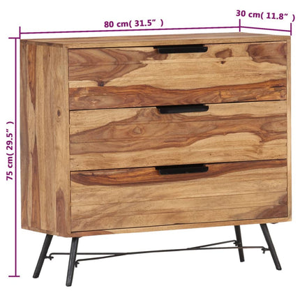 Credenza 80x30x75 cm in Legno Massello di Sheesham