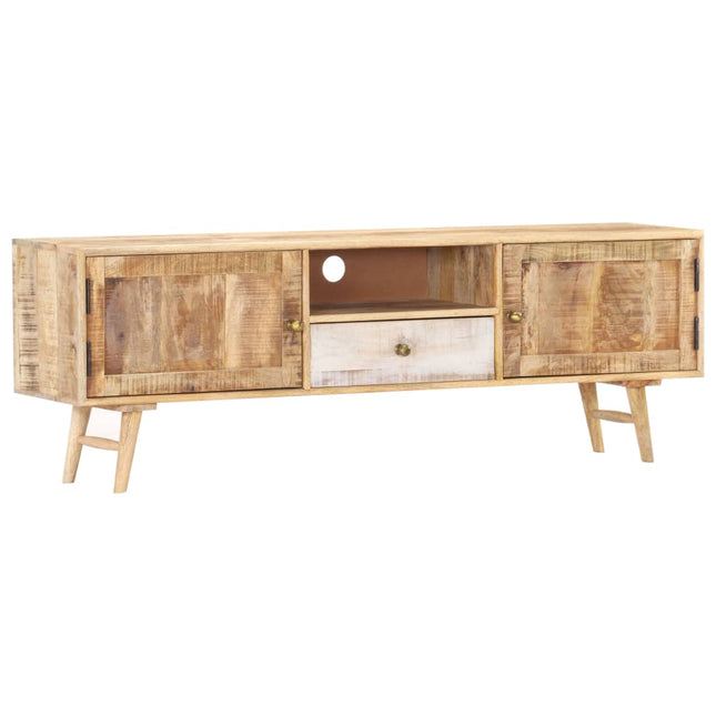 Mobile Porta TV 140x30x45 cm in Legno Massello di Mango