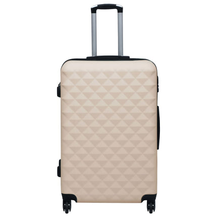 Set Valigie Trolley a Custodia Rigida 2 pz Oro in ABS