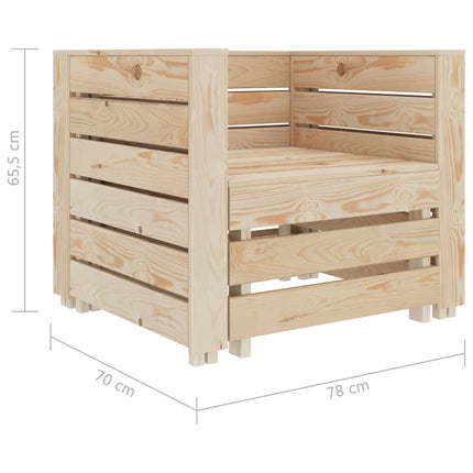 Set Salotto da Giardino Pallet 2 pz in Legno