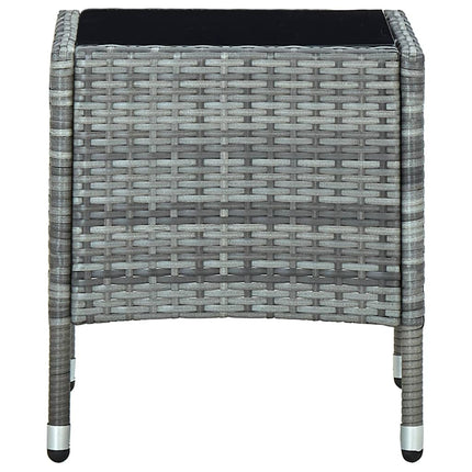 Tavolo da Giardino Grigio 40x40x45 cm in Polyrattan