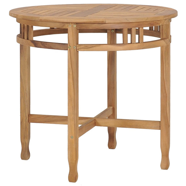 Tavolo da Pranzo Ã˜ 80 cm in Legno Massello di Teak