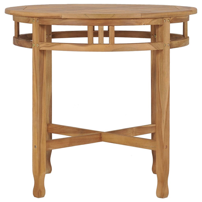 Tavolo da Pranzo Ã˜ 80 cm in Legno Massello di Teak