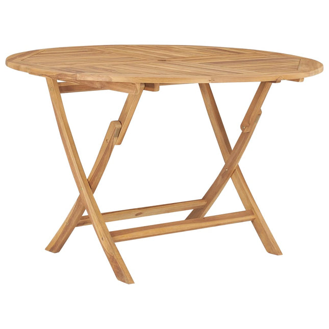 Tavolo da Giardino Pieghevole Ã˜ 120 cm in Legno di Teak