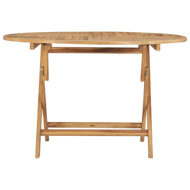 Tavolo da Giardino Pieghevole Ã˜ 120 cm in Legno di Teak