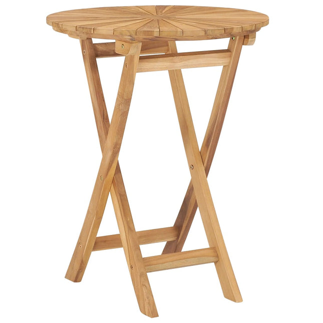 Tavolo da Giardino Pieghevole ÃƒËœ  60 cm Legno Massello di Teak