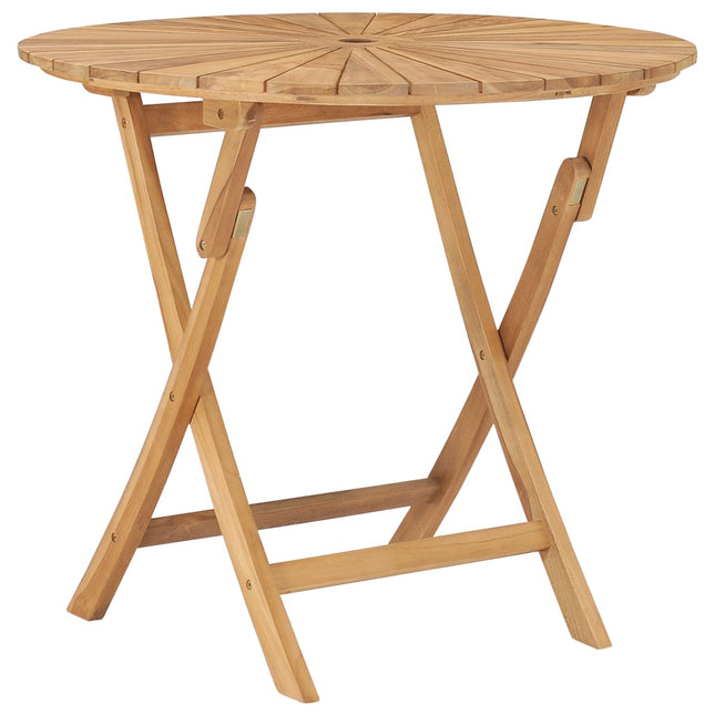 Tavolo da Giardino Pieghevole Ø  85 cm Legno Massello di Teak