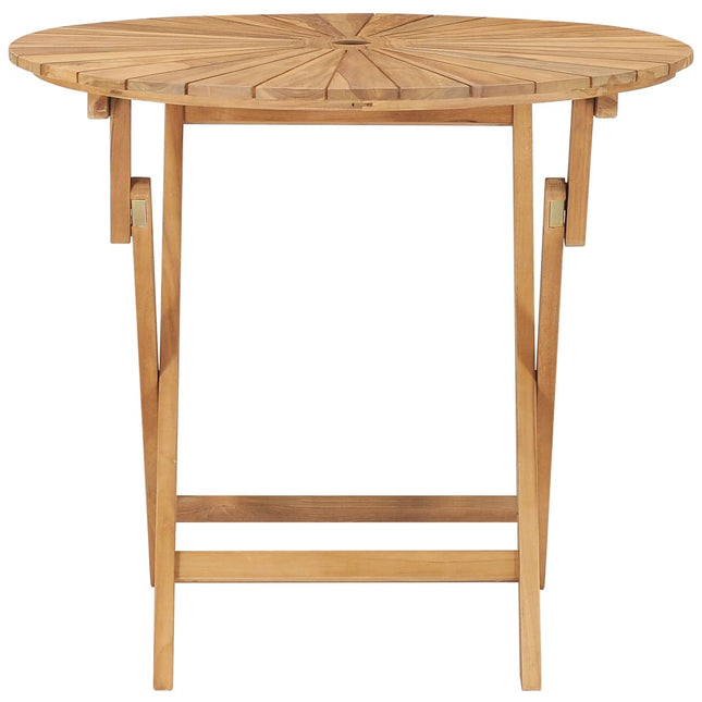 Tavolo da Giardino Pieghevole Ø  85 cm Legno Massello di Teak