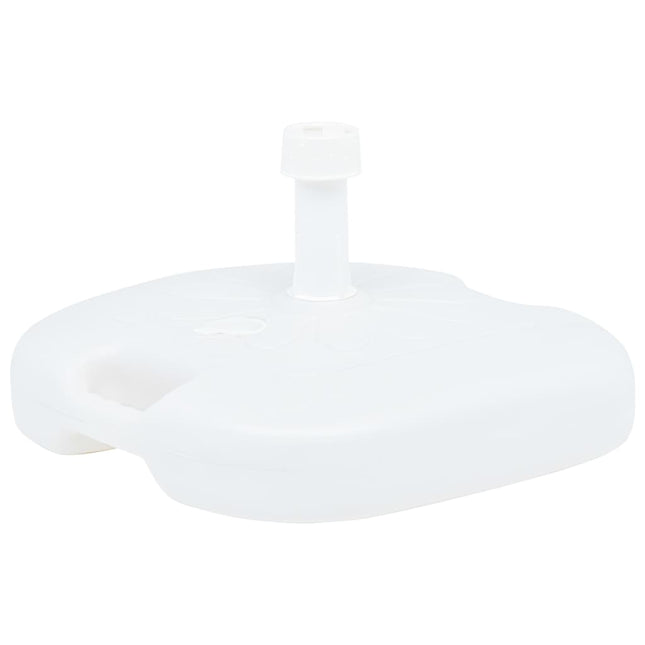 Base Ombrellone Riempibile con Sabbia/Acqua 16L Bianca Plastica