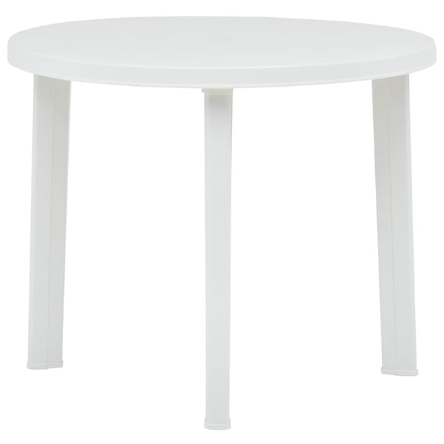 Tavolo da Giardino Bianco 89 cm in Plastica