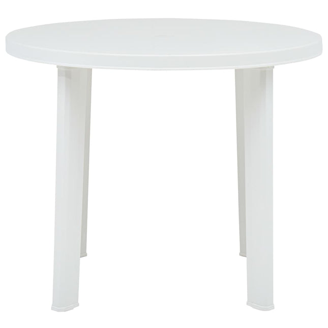 Tavolo da Giardino Bianco 89 cm in Plastica