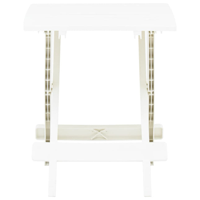 Tavolo da Giardino Pieghevole Bianco 45x43x50 cm in Plastica