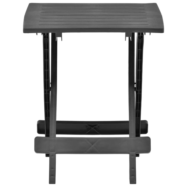 Tavolo da Giardino Pieghevole Antracite 45x43x50 cm in Plastica