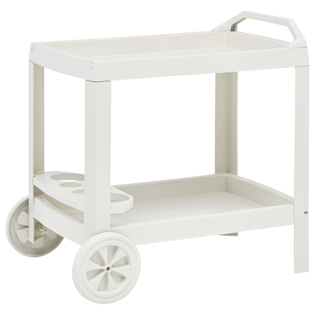 Carrello per Bevande Bianco 69x53x72 cm in Plastica
