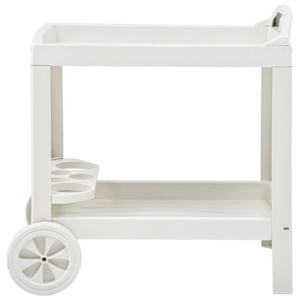 Carrello per Bevande Bianco 69x53x72 cm in Plastica