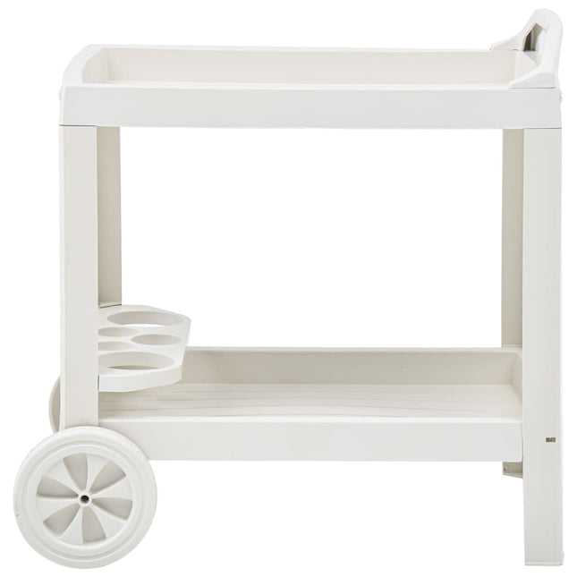 Carrello per Bevande Bianco 69x53x72 cm in Plastica