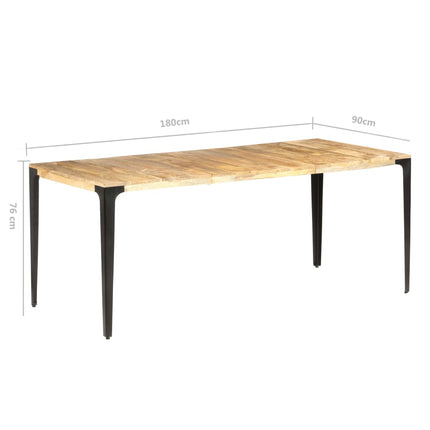 Tavolo da Pranzo 180x90x76 cm in Legno Massello di Mango