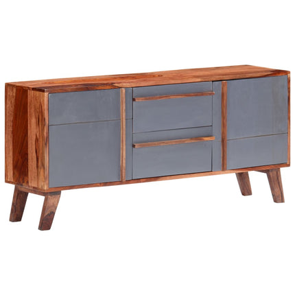 Credenza Grigia 120x30x55 cm in Legno Massello