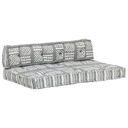 Cuscino per Divani a Pallet Grigio in Tessuto Patchwork