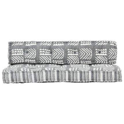 Cuscino per Divani a Pallet Grigio in Tessuto Patchwork