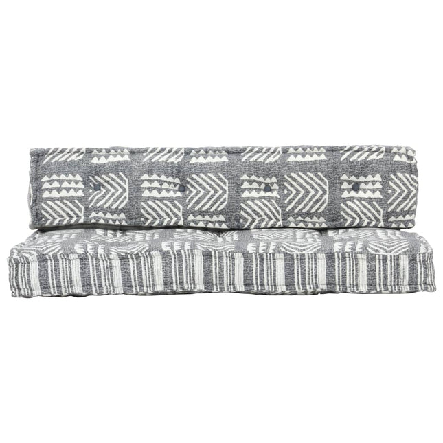 Cuscino per Divani a Pallet Grigio in Tessuto Patchwork