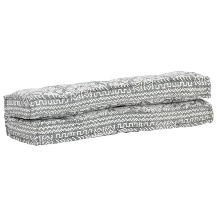 Cuscino per Divani Pallet Grigio Chiaro in Tessuto Patchwork