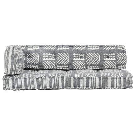 Cuscino per Divani Pallet Grigio in Tessuto Patchwork