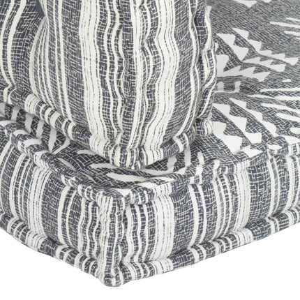 Cuscino per Divani Pallet Grigio in Tessuto Patchwork