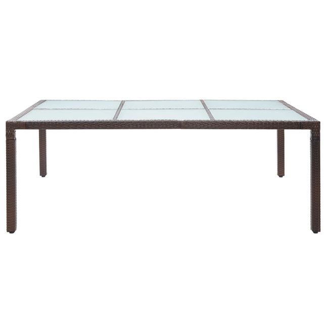 Tavolo da Pranzo da Giardino Marrone 200x150x74cm in Polyrattan