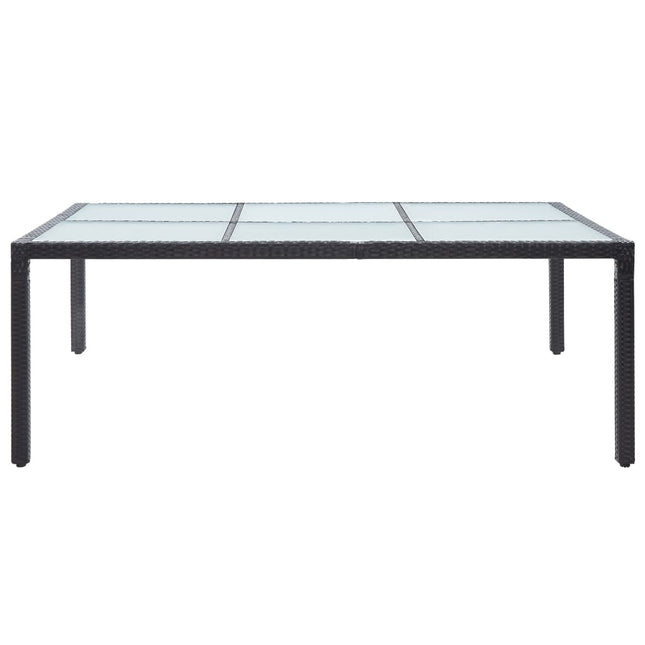Tavolo da Pranzo da Giardino Nero 200x150x74 cm in Polyrattan
